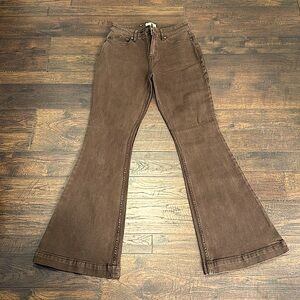 Shyanne women flare jeans, size 28, brown